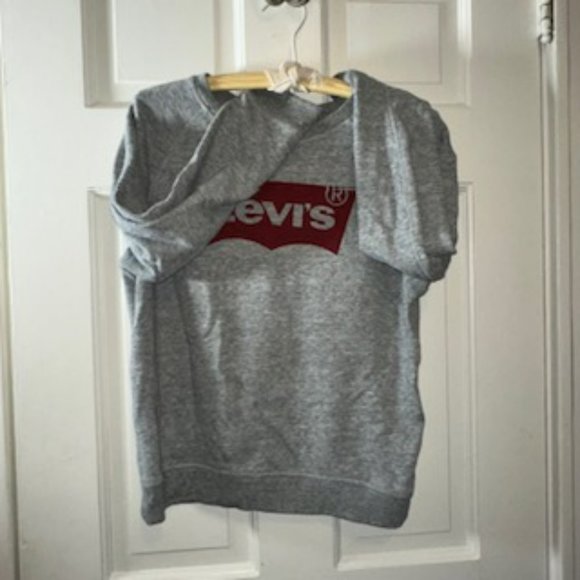 Cotton Blend Gray Levi's Logo Sweatshirt - Picture 3 of 9
